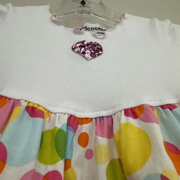 Rainbow baby Dress Mix Print Ruffle Casual Short Sleeve toddler size 2T - Picture 6 of 9